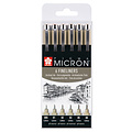 Sakura Fineliner Sakura Pigma Micron étui de 6 pièces  Noir