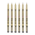 Sakura Fineliner Sakura Pigma Micron étui de 6 pièces  Noir