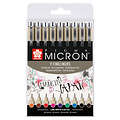 Sakura Fineliner Sakura Pigma Micron étui de 9 pièces assorti