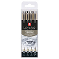 Sakura Fineliner Sakura Pigma Micron koelgrijs set 4 maten