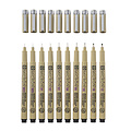 Sakura Fineliner Sakura Pigma Micron set à 10 schrijfbreedtes zwart
