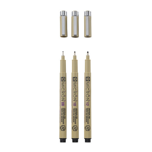 Sakura Fineliner Sakura Pigma Micron set à 3 schrijfbreedtes zwart