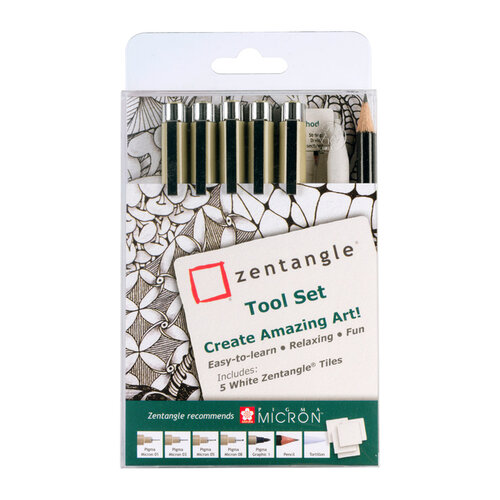 Sakura Tekenset Sakura Zentangle set à 12 delen assorti