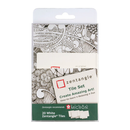 Sakura Tekenset Sakura Zentangle set à 20 patronen wit