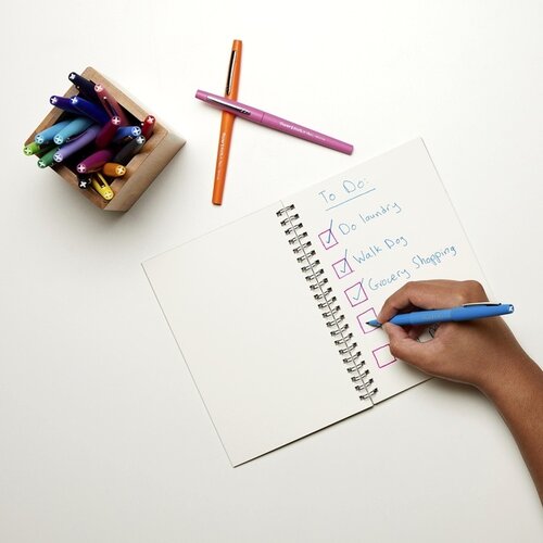 Paper Mate Fineliner Paper Mate Flair Metallic Medium assorti blister 6 pièces