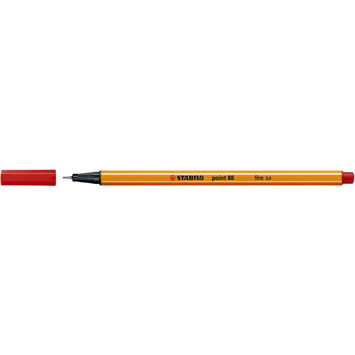 Stabilo Fineliner STABILO point 88/40 fijn rood