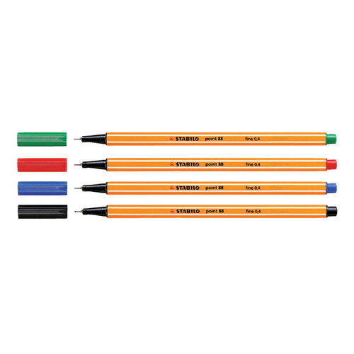 Stabilo Fineliner STABILO point 88/22 fijn Pruisisch blauw
