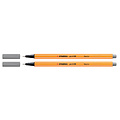 Stabilo Fineliner STABILO point 88/96 fijn donkergrijs