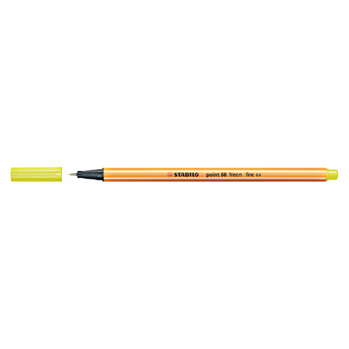 Stabilo Fineliner STABILO point 88/024 fijn neon geel