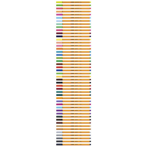 Stabilo Fineliner STABILO point 88/97 fijn diepkoud grijs