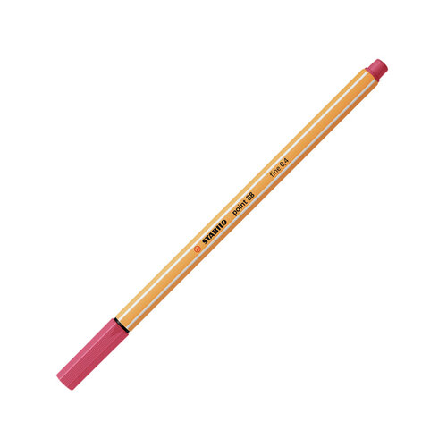 Stabilo Fineliner STABILO point 88/49 fijn aardbeienrood