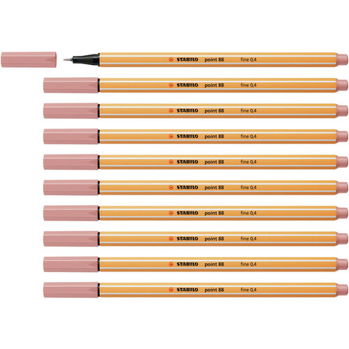Stabilo Fineliner STABILO point 88/28 fijn donkerblush