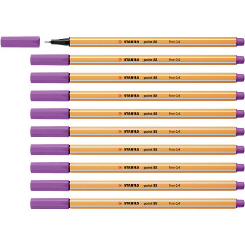 Stabilo Fineliner STABILO point 88/60 fijn vergrijsd violet