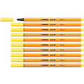 Stabilo Fineliner STABILO point 88/24 fijn citroengeel