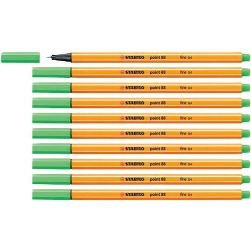 Stabilo Fineliner STABILO point 88/16 fijn licht smaragdgroen