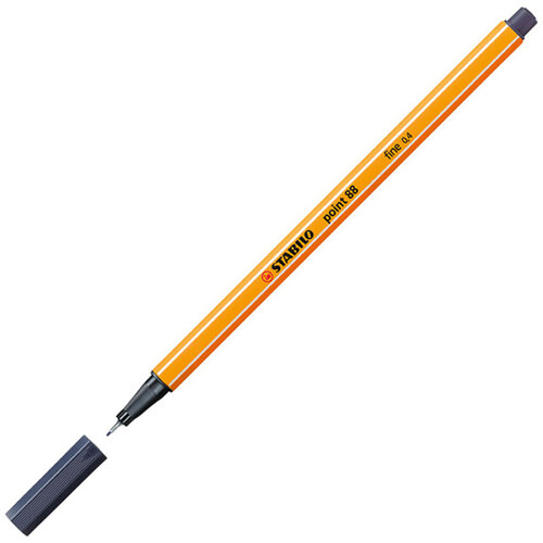 Stabilo Fineliner STABILO point 88/98 fijn payne's grijs
