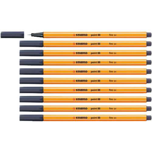 Stabilo Fineliner STABILO point 88/98 fijn payne's grijs