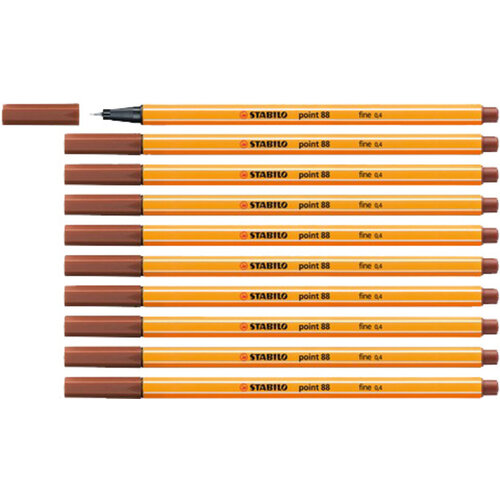 Stabilo Fineliner STABILO point 88/38 Fin rouge sanguin