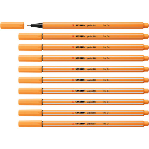 Stabilo Fineliner STABILO point 88/85 Fin orange papaye