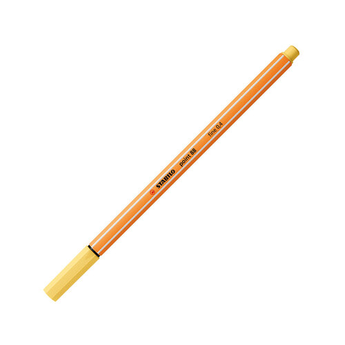 Stabilo Fineliner STABILO point 88/23 fijn lichtgeel