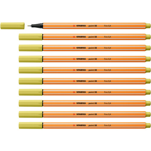 Stabilo Fineliner STABILO point 88/67 fijn mosterd