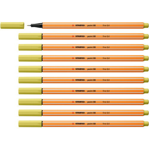 Stabilo Fineliner STABILO point 88/67 fijn mosterd