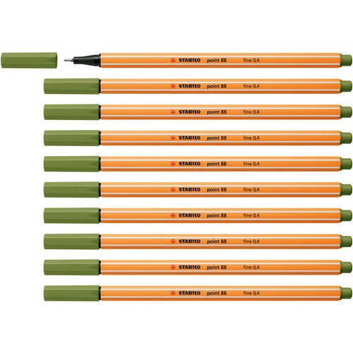 Stabilo Fineliner STABILO point 88/35 fijn mosgroen