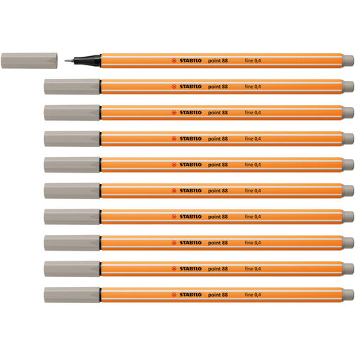 Stabilo Fineliner STABILO point 88/93 fijn warm grijs