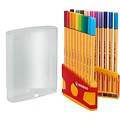 Stabilo Fineliner Stabilo Point 88 ColorParade jaune/rouge étui 20 couleurs