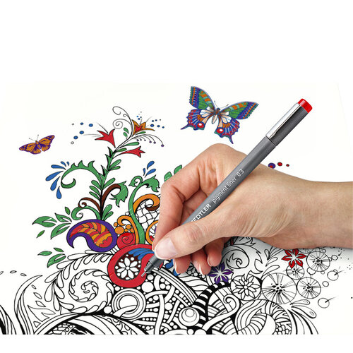 Staedtler Fineliner Staedtler Pigment 308 zwart 0.2mm