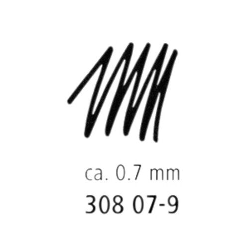 Staedtler Fineliner Staedtler Pigment 308 zwart 0.7mm