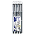 Staedtler Fineliner Staedtler Pigment 308 noir étui de 4 pièces