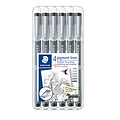 Staedtler Fineliner Staedtler Pigment 308 zwart set 4+2 gratis