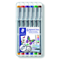 Fineliner Staedtler 308 0,3mm assorti set 6 pièces