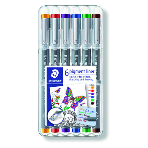 Staedtler Fineliner Staedtler 308 0,3mm assorti set 6 pièces