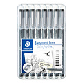 Staedtler Fineliner Staedtler Pigment 308 noir 8 pièces
