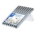 Staedtler Fineliner Staedtler Pigment 308 noir 8 pièces