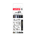 Uni-ball Fineliner Uni-Ball Brush Art assorti set 5 pièces