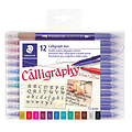 Staedtler Kalligrafiepen Staedtler duo punt 2.0 en 3.5mm 12 kleuren