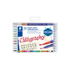 Feutre calligraphe Staedtler pointe duo 2.0 et 3.5mm 24 couleurs