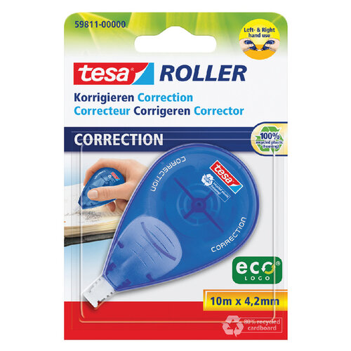 Tesa Correctieroller tesa® ecoLogo® rechts & linkshandig 10mx4,2mm blister