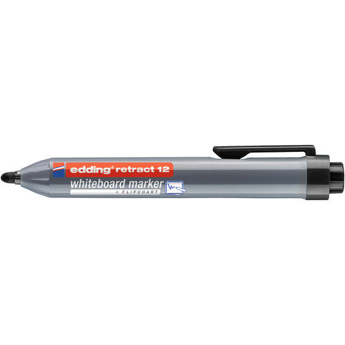 edding Marqueur tableau blanc edding 12 rétractable ogive 1,5-3mm noir