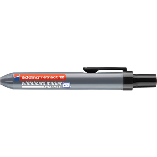 edding Whiteboardmarker edding 12 drukknop rond 1.5-3mm zwart