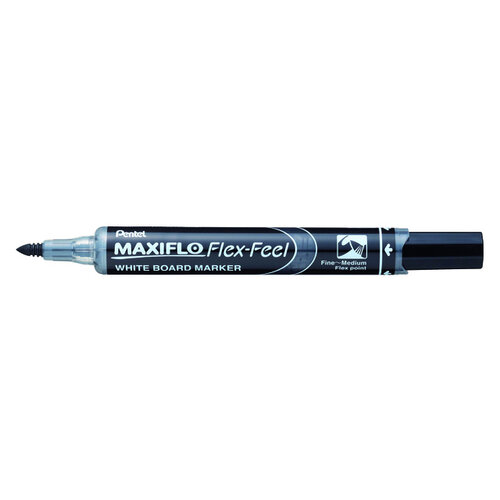 Pentel Marqueur tableau blanc Pentel Maxiflo MWL5SBF ogive 1,5-4,5mm noir