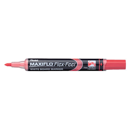 Pentel Marqueur tableau blanc Pentel Maxiflo MWL5SBF ogive 1,5-4,5mm rouge