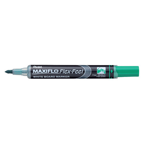 Pentel Whiteboardmarker Pentel MWL5SBF Maxiflo rond 1.5-4.5mm groen