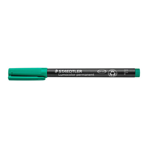 Staedtler Viltstift Staedtler Lumocolor 318 permanent F groen