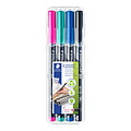 Staedtler Feutre Staedtler Lumocolor 318 permanent F set 4 couleurs