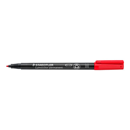 Staedtler Viltstift Staedtler Lumocolor 317 permanent M rood