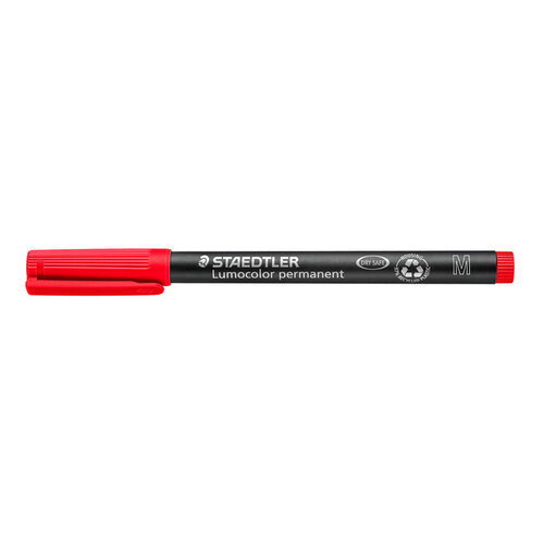 Staedtler Viltstift Staedtler Lumocolor 317 permanent M rood
